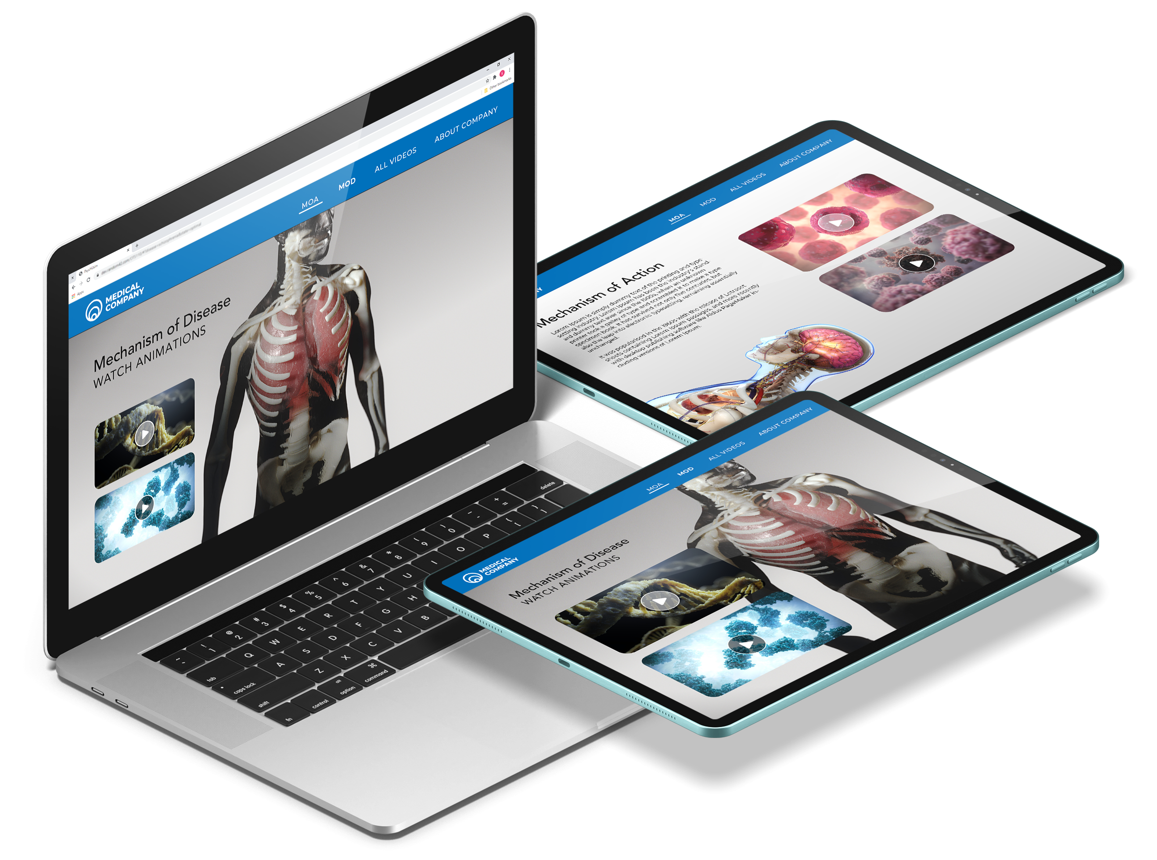 Medical Company website designed by Random42