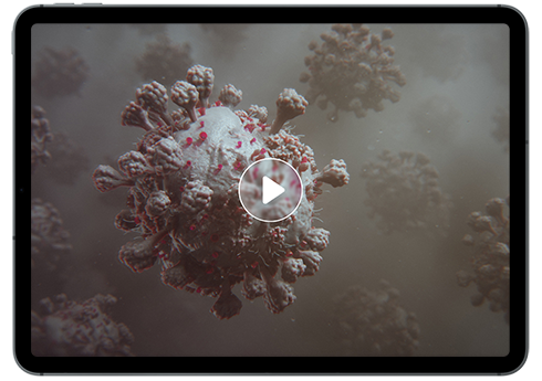 3D model of covid virus designed by Random42