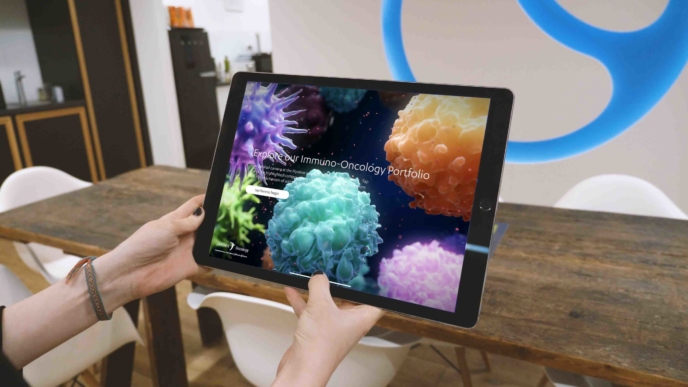 Immuno-oncology augmented reality website designed by Random42