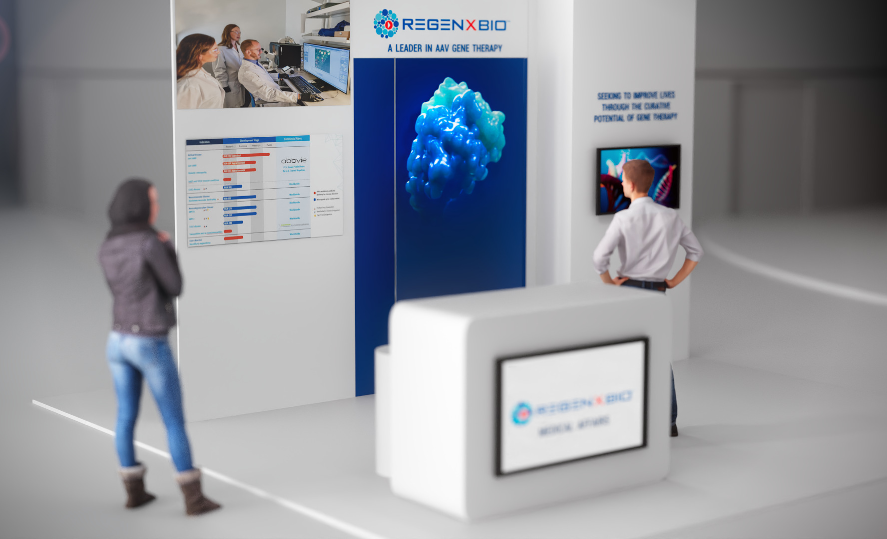 3D model of RegenxBio conference booth designed by Random42