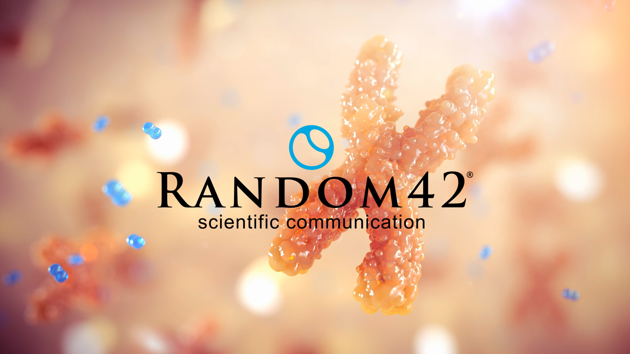 Random42 logo in black with 3D chromosome
