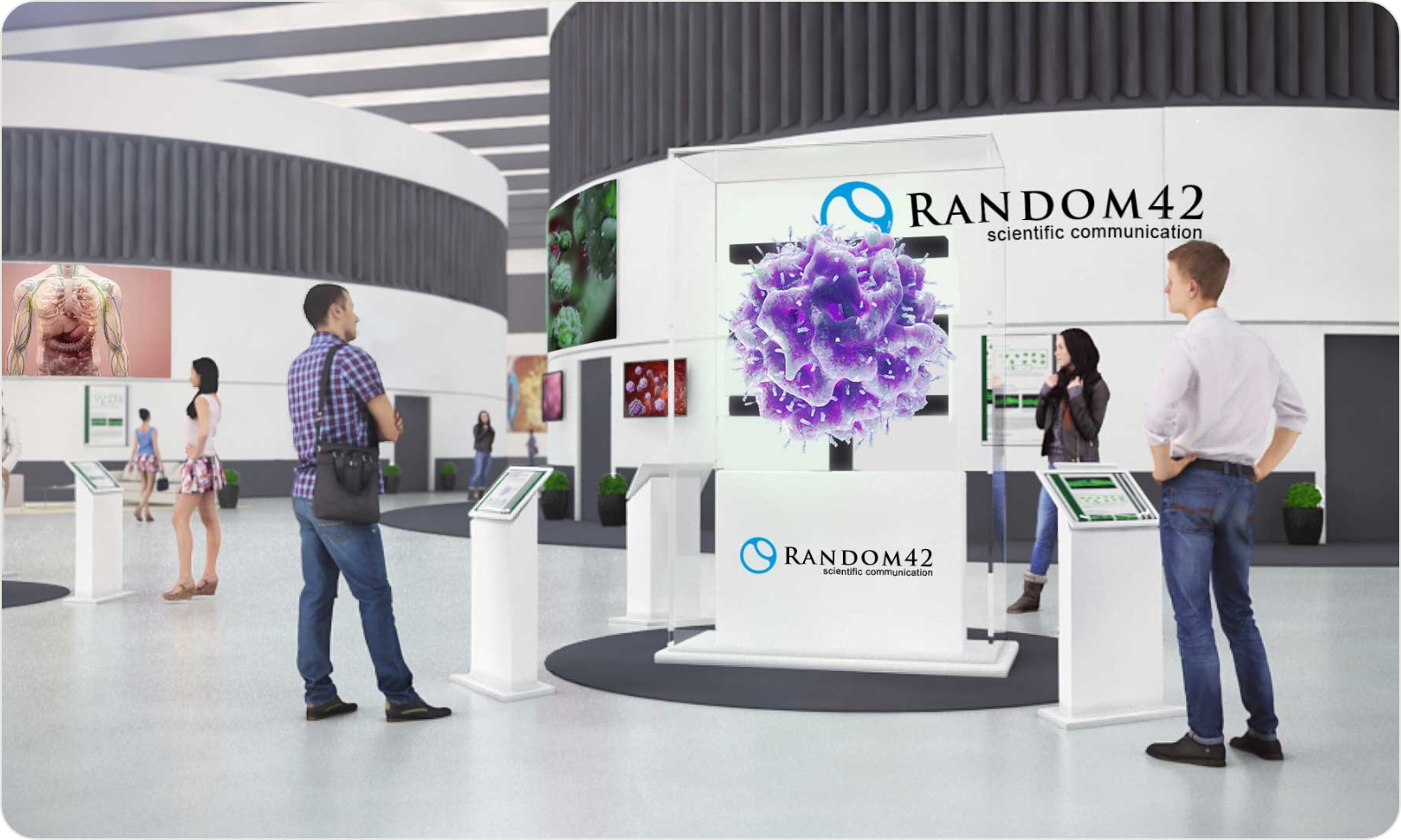 3D model of ASCO booth designed by Random42