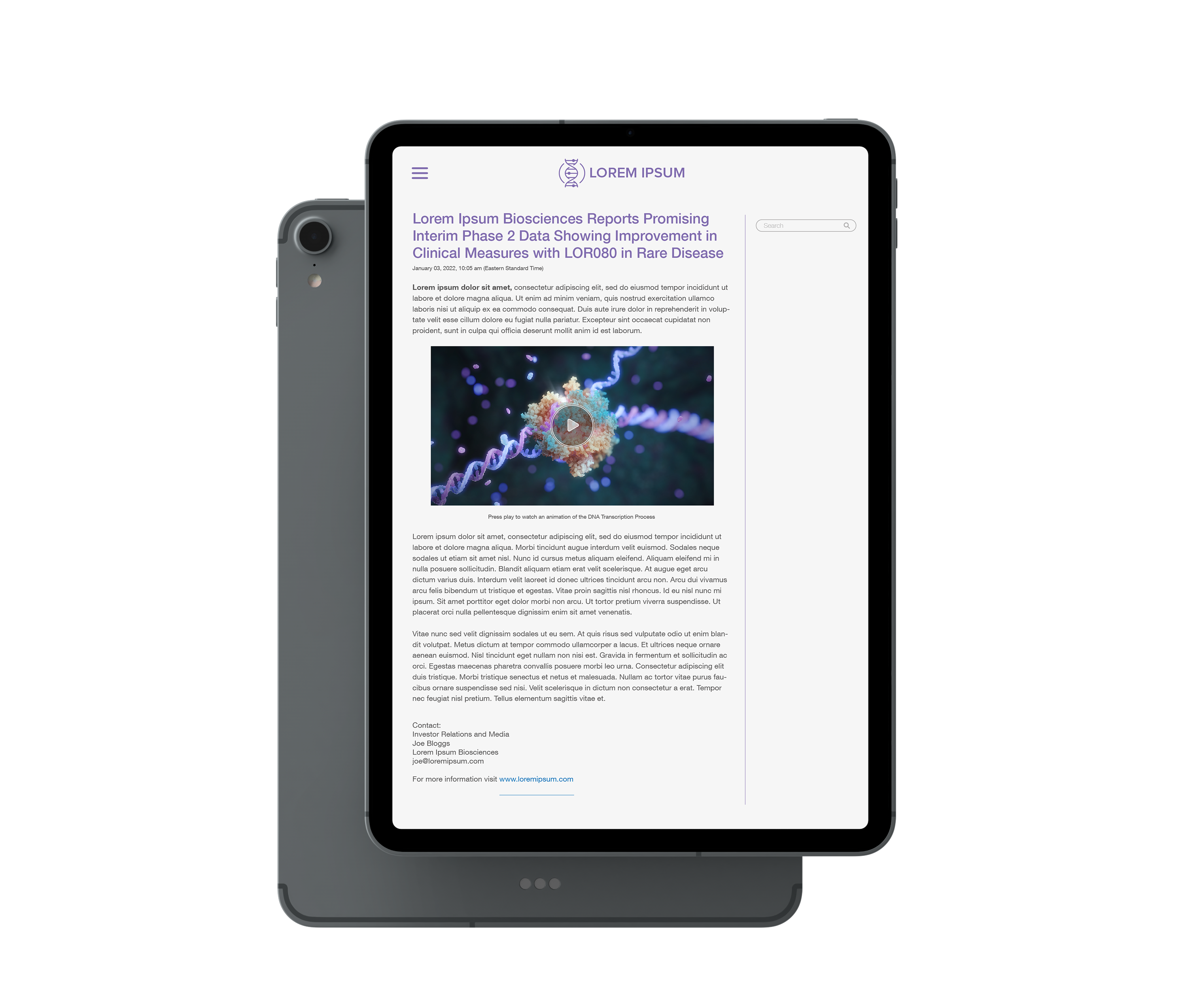 Biotech Animation for Public Relations