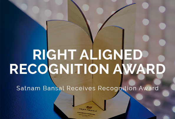 Satnam Celebrated Right Aligned Recognition Award