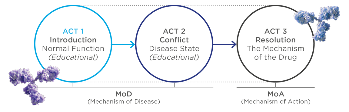 Three act play approach to MOA
