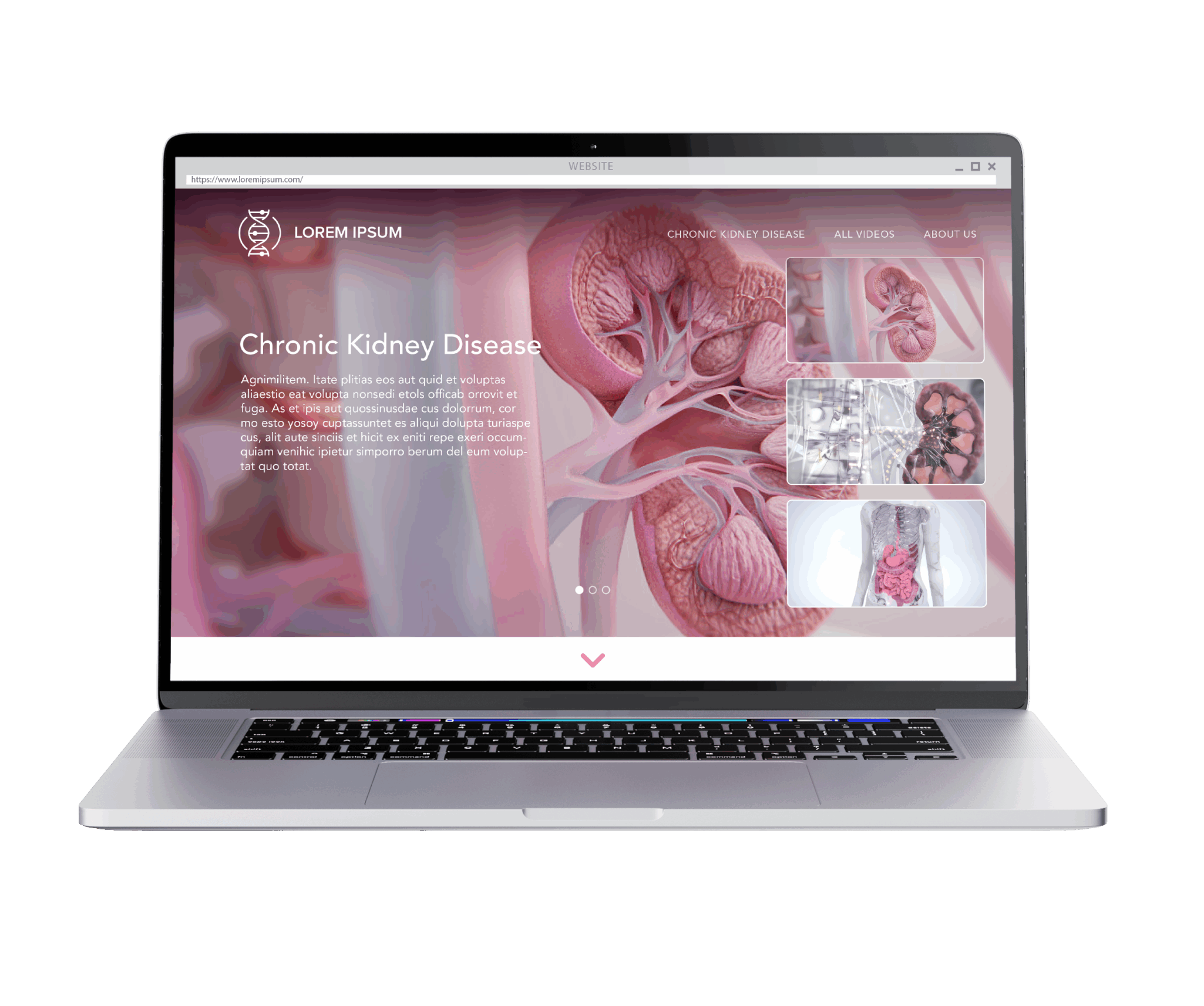 Unbranded scientific content website pharma